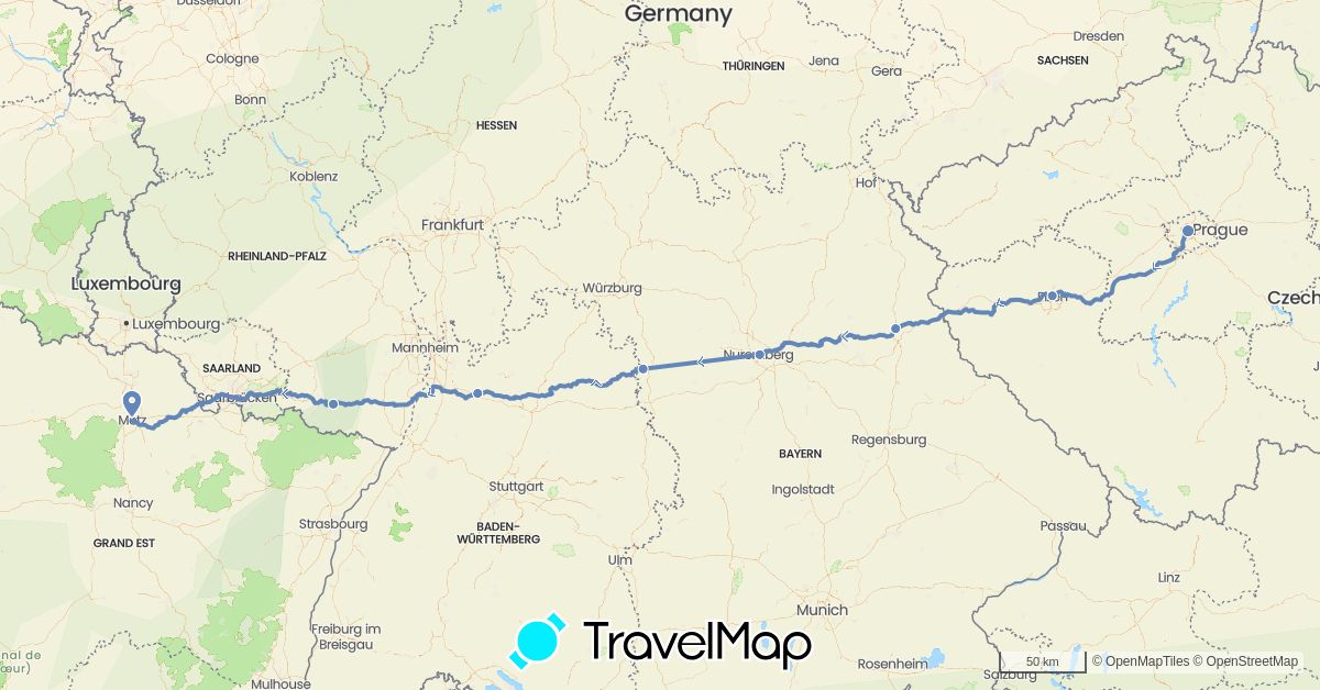 TravelMap itinerary: cycling